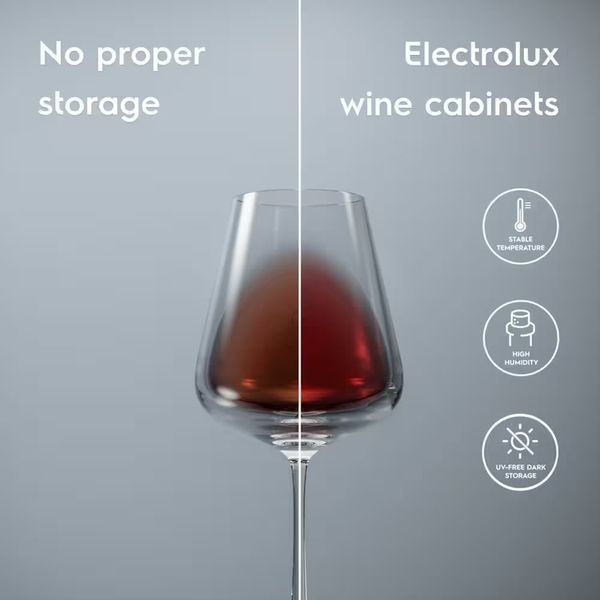Холодильник Electrolux вбудований для вина, 82x30х57, полок - 6, зон - 1, бут-20, ST, чорний (EWUS020B5B) 369334 фото