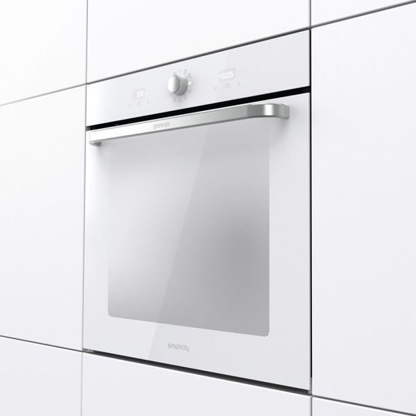 Духова шафа Gorenje електрична, 77л, A, пара, дисплей, макс.темпер.-300, білий (BOS6737SYW) 366588 фото