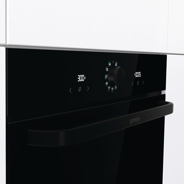 Духова шафа Gorenje електрична, 77л, A, пара, дисплей, макс.темпер.-300, чорний (BOS6737SYB) 373035 фото