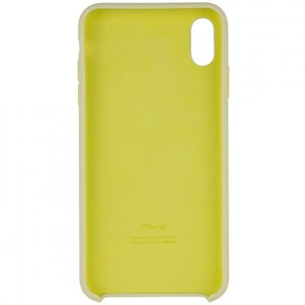 Чохол-накладка iPhone XS Max Apple AAA Silicone case Mellow Yellow 129200 фото