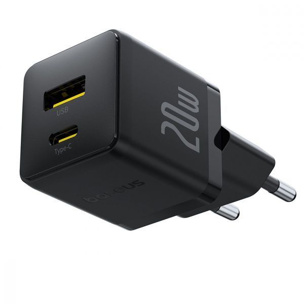 Зарядний Пристрій Baseus Palm Fast Charger Type-C+USB 20W (P10111608213-00) white 396922 фото