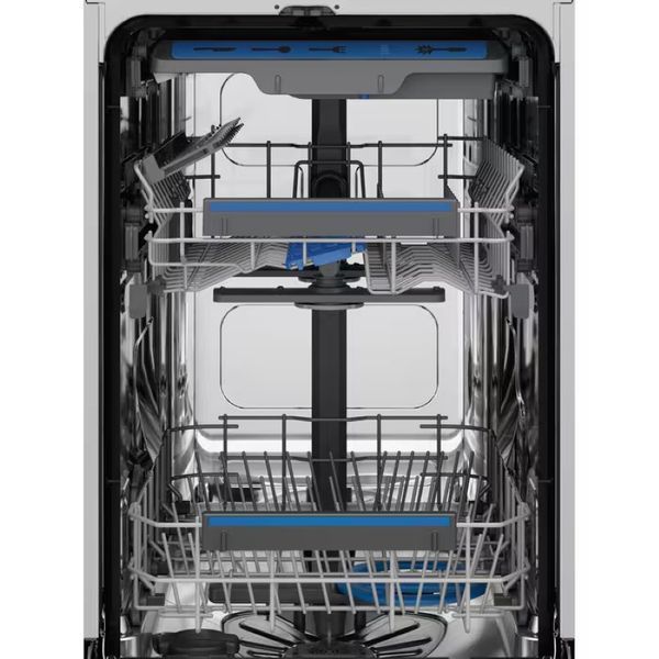 Посудомийна машина Electrolux вбудована, 10компл., Е, 45см, дисплей, інвертор, 3й кошик, чорний 398322 фото