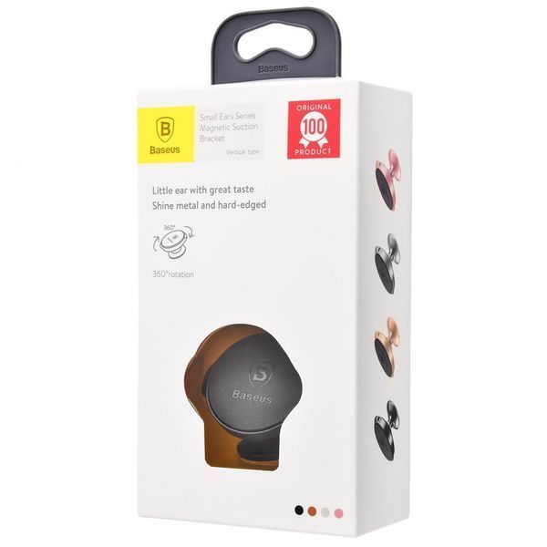 Автомобільний тримач Baseus Small Ears Series Magnetic Suction Bracket Vertical Type (SUER-B0R) black 380283 фото