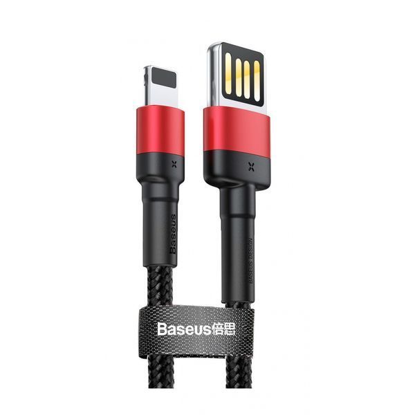 Кабель Baseus Cafule Light. SE 2.4A 1м (CALKLF-G91) Red/Black 252255 фото