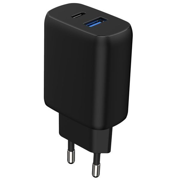 Зарядний Пристрій Proove Silicone Power 2 30W (Type-C + USB) + Cable Type-C to Type-C (1m) (WCSP23011001) black 380684 фото