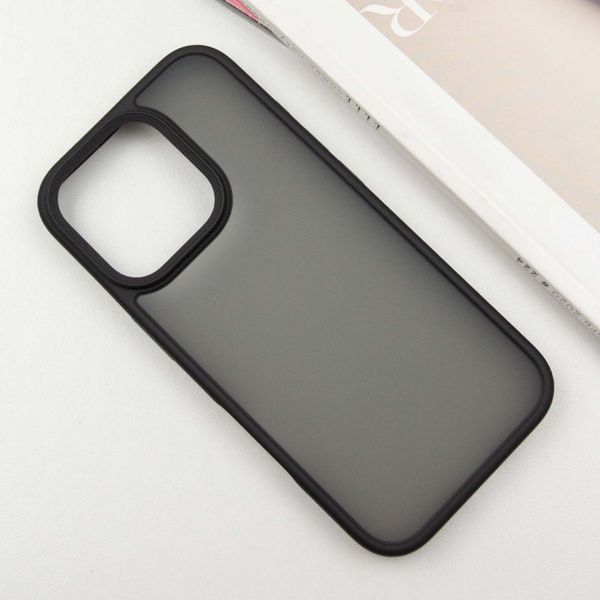 TPU+PC чохол Metal Buttons для Apple iPhone 16 Pro Max (6.9") Чорний 318271 фото