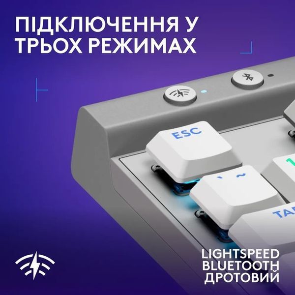 Клавіатура LOGITECH G515 LIGHTSPEED TKL Wireless Gaming, White (920-012539) 321868 фото