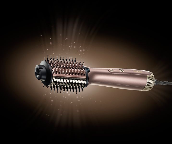 Фен-щітка Babyliss Air Power Volume, 1000Вт, 2 режими, дифузор, іоніз-я, хол. обдув, кераміка, рожевий (AS95E) 366184 фото