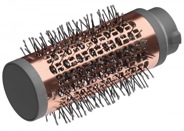 Фен-щітка Babyliss, 1000Вт, 2 режими, іоніз-я, хол. обдув, кераміка, сірий (AS136E) 367382 фото