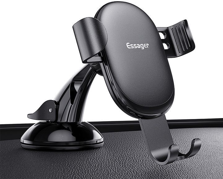Автомобільний тримач ESSAGER MoJack Gravity Car Phone Holder (osculum type) (EZJXP-MJ01) Black 314598 фото
