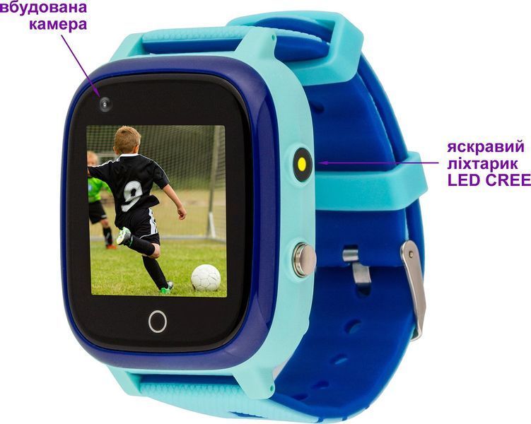 Дитячий смарт-годинник AmiGo GO005 4G WIFI Thermometer Blue 188757 фото