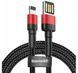 Кабель Baseus Cafule Light. SE 2.4A 1м (CALKLF-G91) Red/Black 252255 фото 1