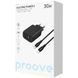 Зарядний Пристрій Proove Silicone Power 2 30W (Type-C + USB) + Cable Type-C to Type-C (1m) (WCSP23011001) black 380684 фото 2