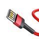 Кабель Baseus Cafule Light. SE 2.4A 1м (CALKLF-G91) Red/Black 252255 фото 12