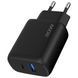 Зарядний Пристрій Proove Silicone Power 2 30W (Type-C + USB) + Cable Type-C to Type-C (1m) (WCSP23011001) black 380684 фото 4
