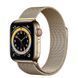 Смарт-годинник Apple Watch Series 6 44mm 4G Gold Stainless Steel Case With Gold Milanese Loop M07P3/M09G3 262716 фото 1