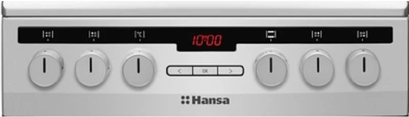 Плита комбінована Hansa, 50х60см, 62л, чавун, газ контр., дисплей, сірий 390820 фото