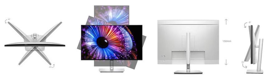 Монітор DELL 27" U2724DE HDMI, DP, USB-C, RJ-45, Audio, IPS, 2560x1440, 120Hz, sRGB 100%, Pivot 372742 фото