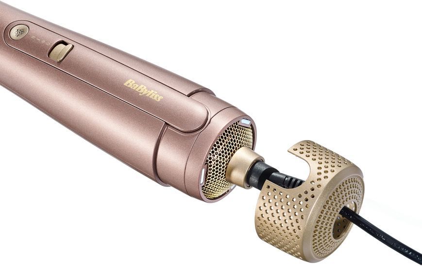 Фен-щітка Babyliss Air Power Volume, 1000Вт, 2 режими, дифузор, іоніз-я, хол. обдув, кераміка, рожевий (AS95E) 366184 фото