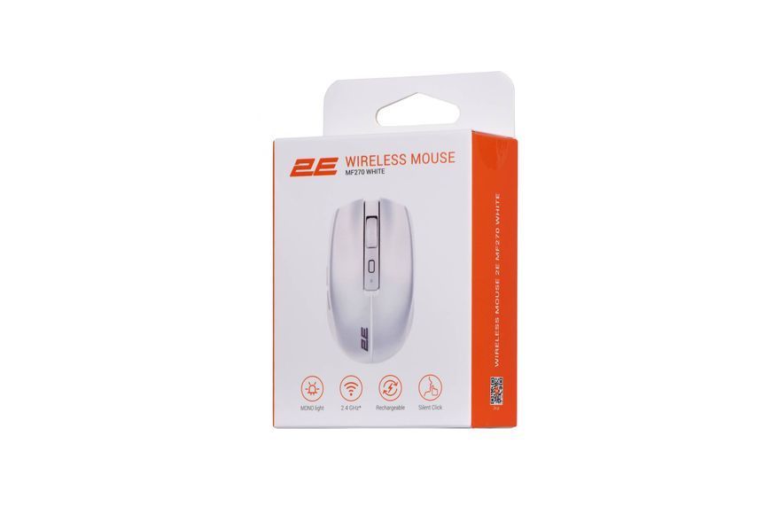 Миша 2E MF270 Rechargeable, White LED, WL, білий (2E-MF270WWH) 364023 фото