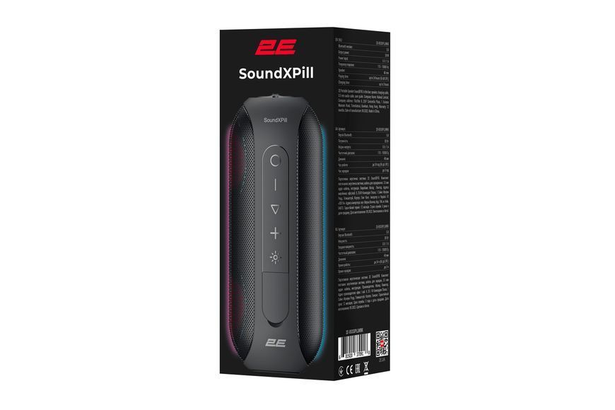 Акустична система 2E SoundXPill TWS, MP3, Wireless, Waterproof Black (2E-BSSXPLLWBK) 363982 фото
