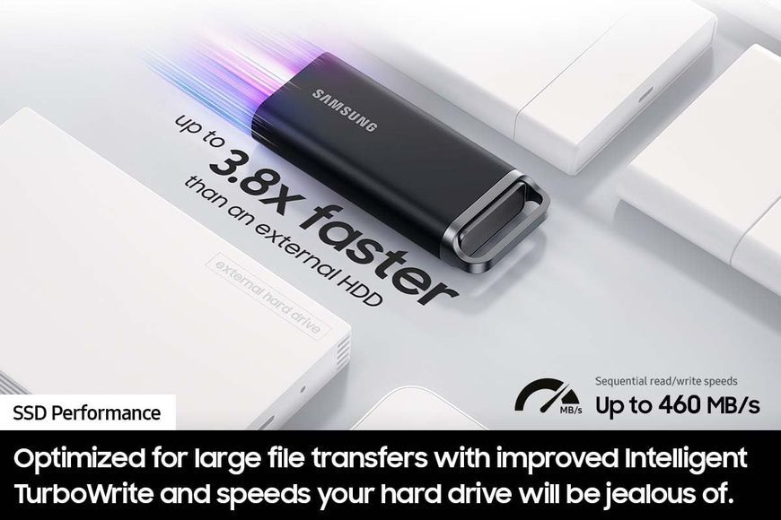 Портативний SSD Samsung 4TB USB 3.2 Gen 1 Type-C T5EVO Shield (MU-PH4T0S/EU) 371322 фото