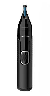 Тример Philips Series 5000, для бороди, вусів, окантовки, брови, носа та вух, 1хАА, насадок-4, чохол, сталь, чорний (NT5650/16) 368341 фото