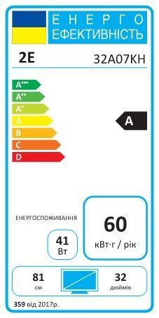 Телевізор 32" 2E LED HD 60Hz Smart Google TV Black (2E-32A07KH) 364249 фото