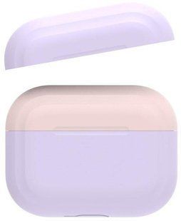 Чохол для навушників AhaStyle Silicone DUO Case for AirPods Pro with Belt - Lavender/Pink (X002CYHIUN 137560 фото