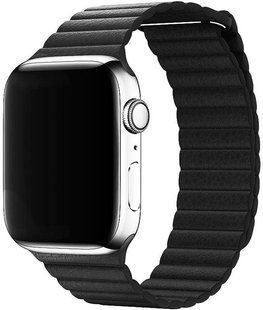Magnetic Leather Loop For Apple Watch 38/40 mm Black 188277 фото