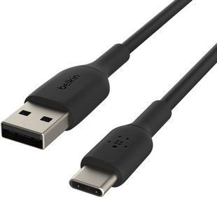 Кабель USB-A > USB-C заряджання/синхронізації Belkin 2м, 15Вт, Type-C, PVC, чорний (CAB001BT2MBK) 367967 фото