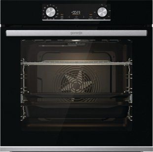 Духова шафа Gorenje електрична, 77л, A+, дисплей, ф-я без додавання жиру, чорний (BOSX6737E13BG) 373036 фото