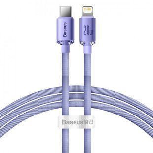 Кабель Baseus Crystal Shine Series Fast Charging Data USB кабель Type-C To IP 20W 1.2m (CAJY000205) Purple 255224 фото