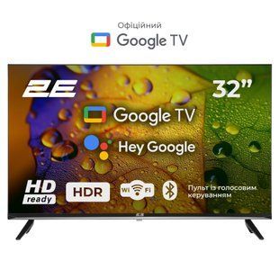 Телевізор 32" 2E LED HD 60Hz Smart Google TV Black (2E-32A07KH) 364249 фото