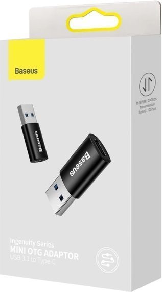 Адаптер Baseus Ingenuity Series Mini OTG Adaptor USB 3.1 To Type-C (ZJJQ000101) Black 260604 фото
