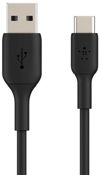Кабель USB-A > USB-C заряджання/синхронізації Belkin 2м, 15Вт, Type-C, PVC, чорний (CAB001BT2MBK) 367967 фото