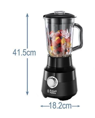 Блендер Russell Hobbs стаціонарний Matte Black 650Вт, чаша-1500мл, чорний (24722-56) 372775 фото