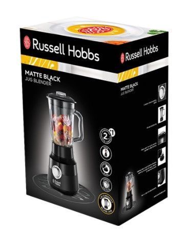 Блендер Russell Hobbs стаціонарний Matte Black 650Вт, чаша-1500мл, чорний (24722-56) 372775 фото
