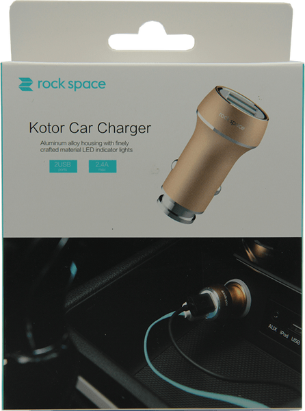 АЗП Rock Space Kotor 2xUSB 2.4A Rose Gold (RCC0109) 70602 фото