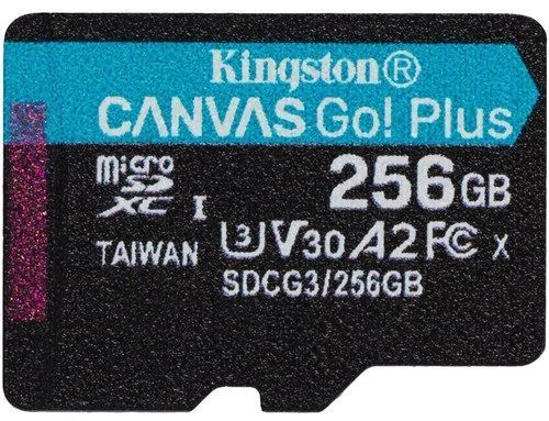 Картка пам*ятi microSDXC 256Gb Kingston Canvas UHS-I/U3 Class 10 Go! Plus R170/W90MB/s + SD-адаптер (SDCG3/256GB) 260203 фото