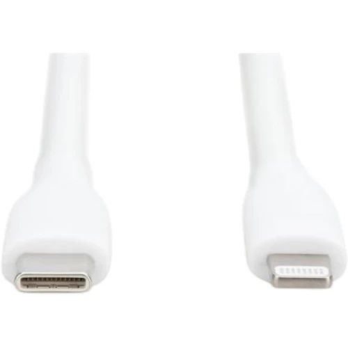 Кабель для зарядки USB, USB-C - Lightning 1 м, USB 2.0, 60W, силіконовий, білий AK-600110-010-W DIGITUS by ASSMANN 353745 фото