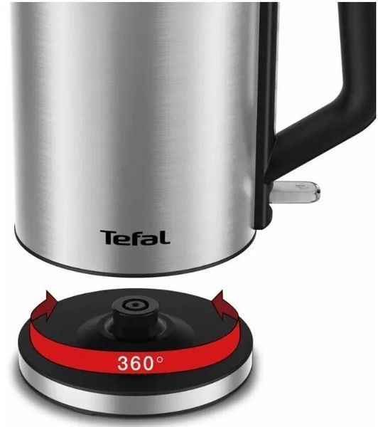 Електрочайник Tefal Bronx Electric 1.7л, нерж. сталь, сірий (KI513D10) 370994 фото