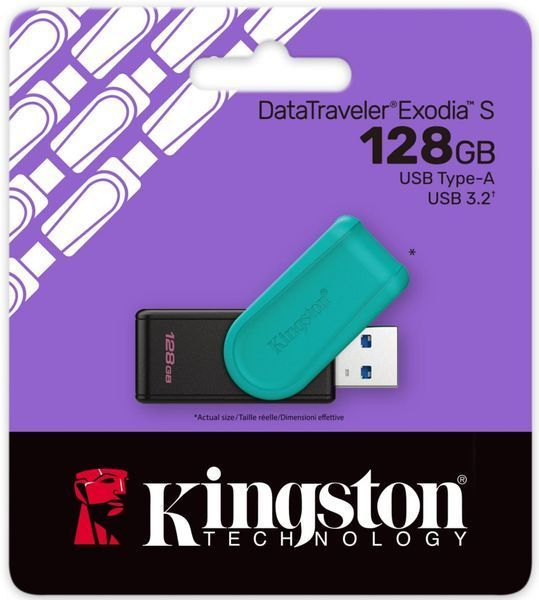 Накопичувач Kingston 128GB USB 3.2 Type-A Gen1 DT Exodia S (DTXS/128GB) 374465 фото