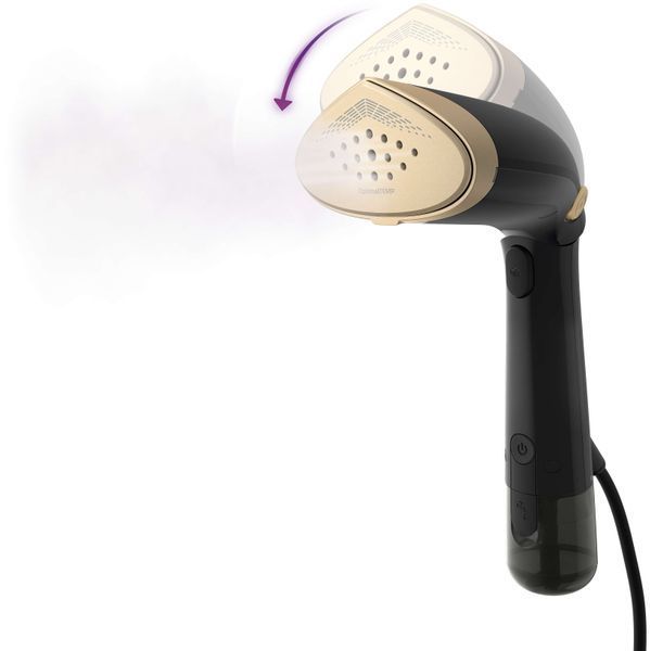 Відпарювач PHILIPS компактний, 1500Вт, 100 и 200мл, постійна пара - 28гр, керам. підошва, чорний (STH7060/80) 375249 фото