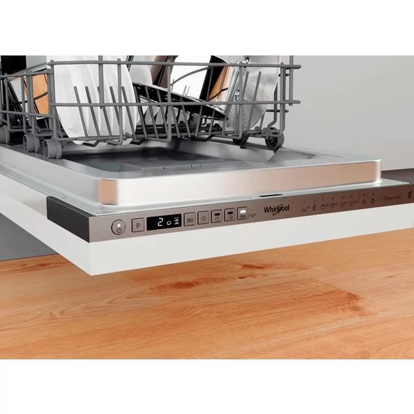 Посудомийна машина Whirlpool вбудована, 10компл., A+++, 45см, дисплей, інвертор, 3й кошик, білий (WSIO3O34PFEX) 374918 фото