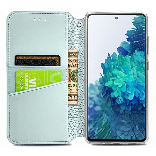 Кожаный чехол книжка GETMAN Mandala (PU) для Xiaomi Mi 10T Lite / Redmi Note 9 Pro 5G Серый 203426 фото
