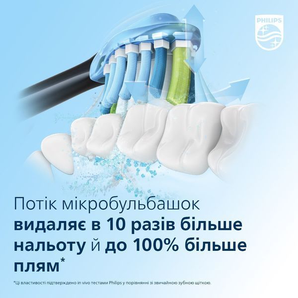 Щітка зубна електр. Philips, Sonicare DiamondClean 9000 Series, 62т. колив/хв, насадок-1, футляр, Bluetooth, чорний (HX9911/88) 371238 фото