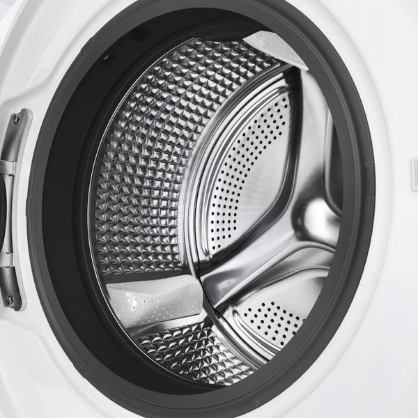 Пральна машина Haier фронтальна, 7кг, 1400, A+++, 44см, дисплей, пара, інвертор, люк чорний, прямий привід, білий (HW70-B14929) 375351 фото