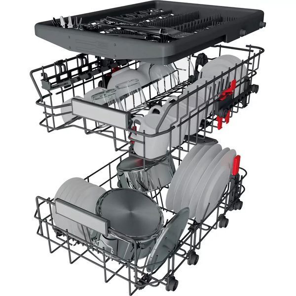 Посудомийна машина Whirlpool вбудована, 10компл., A+++, 45см, дисплей, інвертор, 3й кошик, білий (WSIO3O34PFEX) 374918 фото