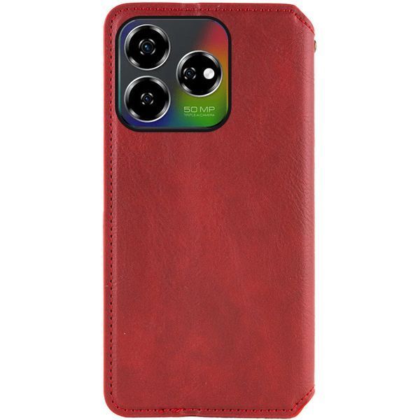 Шкіряний чохол-книжка GETMAN Cubic (PU) для ZTE Nubia V60 Червоний 358706 фото